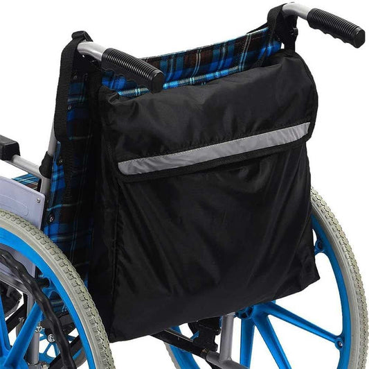 Wheelchair Pouch Bag, Wheelchair Backpack Pockets Wheelchair Bags to Hang on Back Rollator Bag Carry V1192-AZ-W-0377