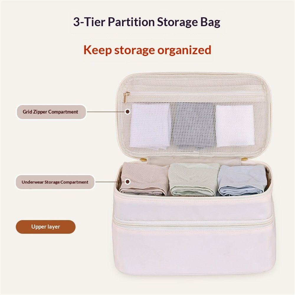 Portable Underwear Bra Storage Bag Travel Organizers Multi-Layer Toiletry Packing Cube,Multiple Layers Pack V1192-AZ-W-0382