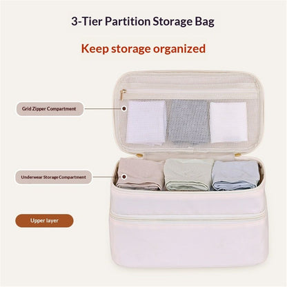 Portable Underwear Bra Storage Bag Travel Organizers Multi-Layer Toiletry Packing Cube,Multiple Layers Pack V1192-AZ-W-0382