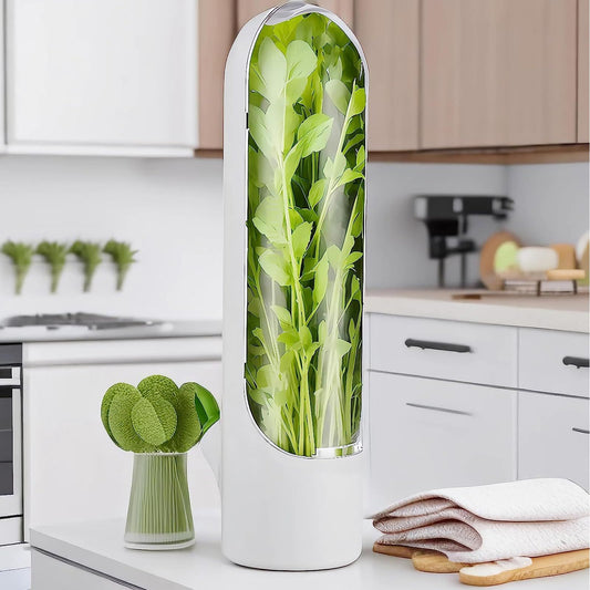 Herb Keeper for Refrigerator, Herb Saver for Refrigerator, Cilantro Container, Vegetable Preservation Bottle V1192-AZ-W-0388