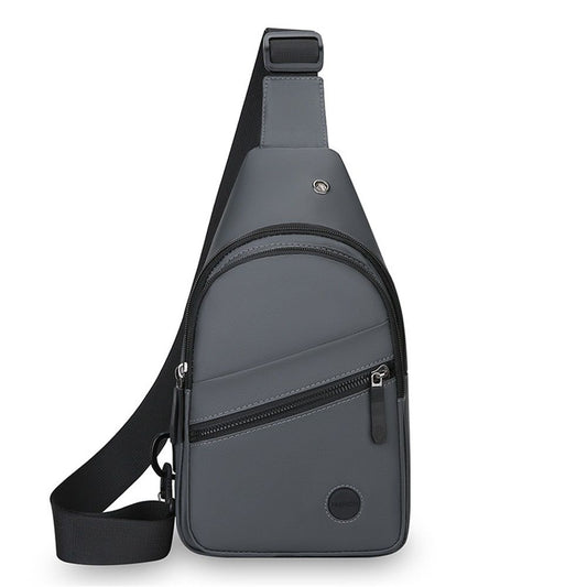 Sling Bag For Women Faux Leather Small Casual Daypack Backpack Fanny Pack Crossbody Chest Bags Purse(gray) V1192-AZ-W-0390