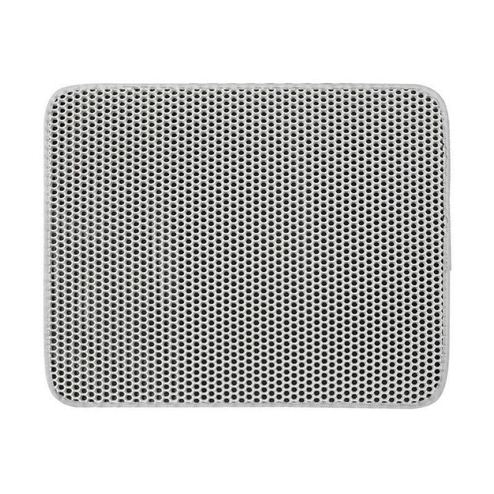 Cat Litter Mat Large Cat Litter Trapping Mat 30x30cm Double Layer Urine and Water Proof Kitty Litter Box Mat V1192-AZ-W-0394