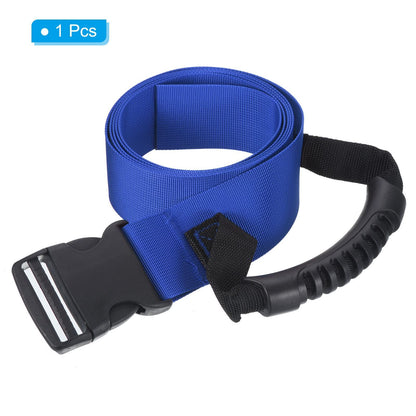 Carrying Strap with Handle, Adjustable Nylon Belt for Moving Lifting Boxes Grocery Luggage, blue V1192-AZ-W-0403
