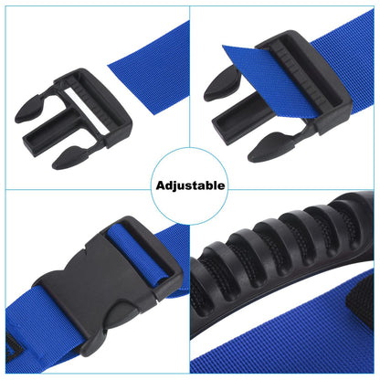 Carrying Strap with Handle, Adjustable Nylon Belt for Moving Lifting Boxes Grocery Luggage, blue V1192-AZ-W-0403