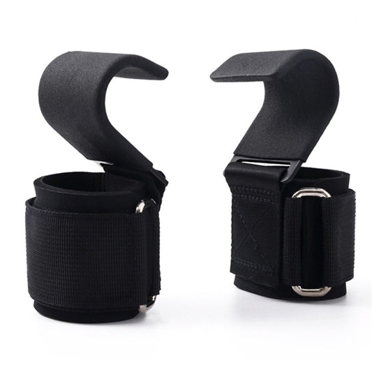 SPORTIC Weight Lifting Hooks (Pair) - Heavy Duty Lifting Wrist Straps, Hand Grip Support for Deadlifts, Pull V1192-AZ-W-0405