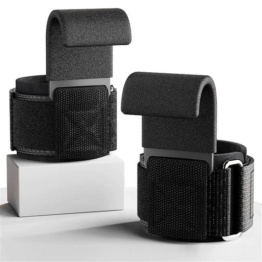 SPORTIC Weight Lifting Hooks (Pair) - Heavy Duty Lifting Wrist Straps, Hand Grip Support for Deadlifts, Pull V1192-AZ-W-0405