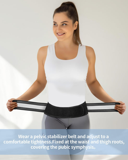 Sacroiliac Joint Hip Belt - Lower Back Support Brace for Men and Women - Pelvic Support Belt - Belt - V1192-AZ-W-0410