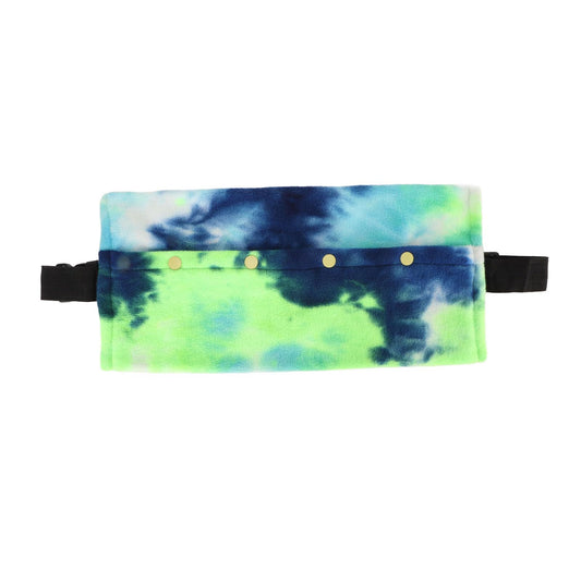 Small Animal Sling Carrier,Adjustable Strap Soft Coral Fleece Beardie Snuggle Sling Bag ( blue-green) V1192-AZ-W-0418