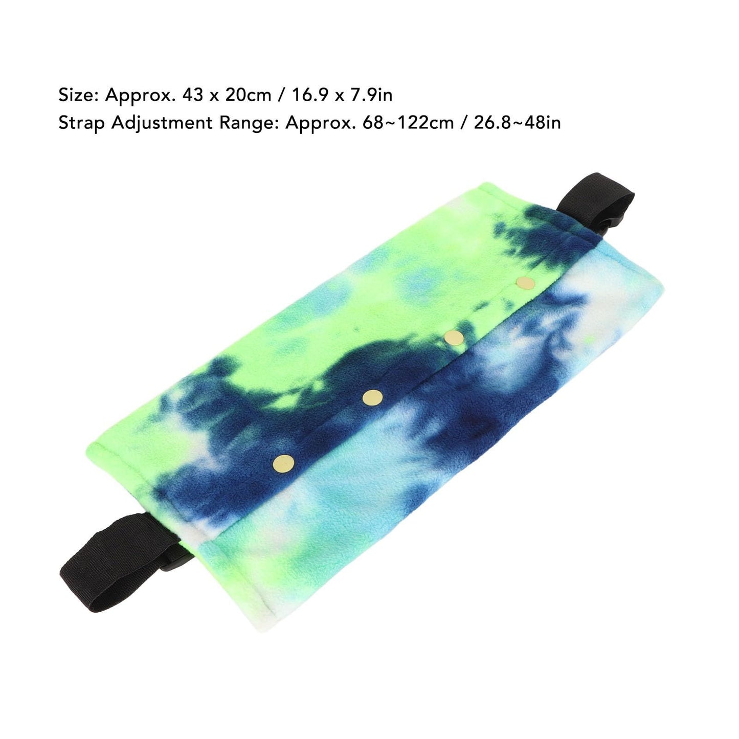 Small Animal Sling Carrier,Adjustable Strap Soft Coral Fleece Beardie Snuggle Sling Bag ( blue-green) V1192-AZ-W-0418