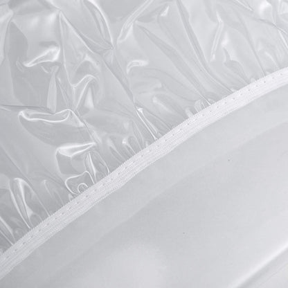 Clear Round Fitted Vinyl Tablecloth for Diameter Tables - Heavy Duty Elasticized Table Cover Elastic Edged V1192-AZ-W-0419
