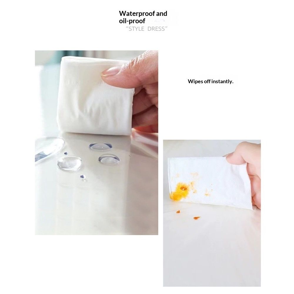 Clear Round Fitted Vinyl Tablecloth for Diameter Tables - Heavy Duty Elasticized Table Cover Elastic Edged V1192-AZ-W-0419