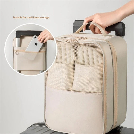 Shoe Bag Holds 3 Pair of Shoes for Travel and Daily Use Storage Pouch, for Flying Shoe Organizer Shoe Storage V1192-AZ-W-0432