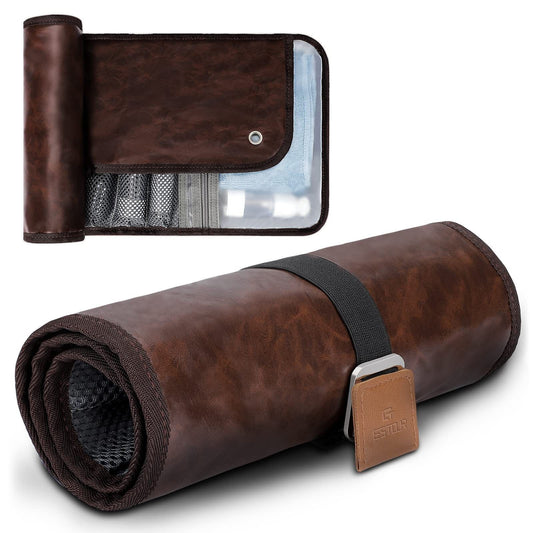 Toiletry Bag for Men, Travel Essentials Travel Toiletry Bag, Water-Resistant Compact Bathroom Roll Organizer V1192-AZ-W-0434