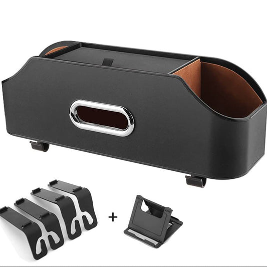 New car headrest Rear seat Multifunctional Storage Box, partition Design, with Cup Holder, Tissue Box, V1192-AZ-W-0441