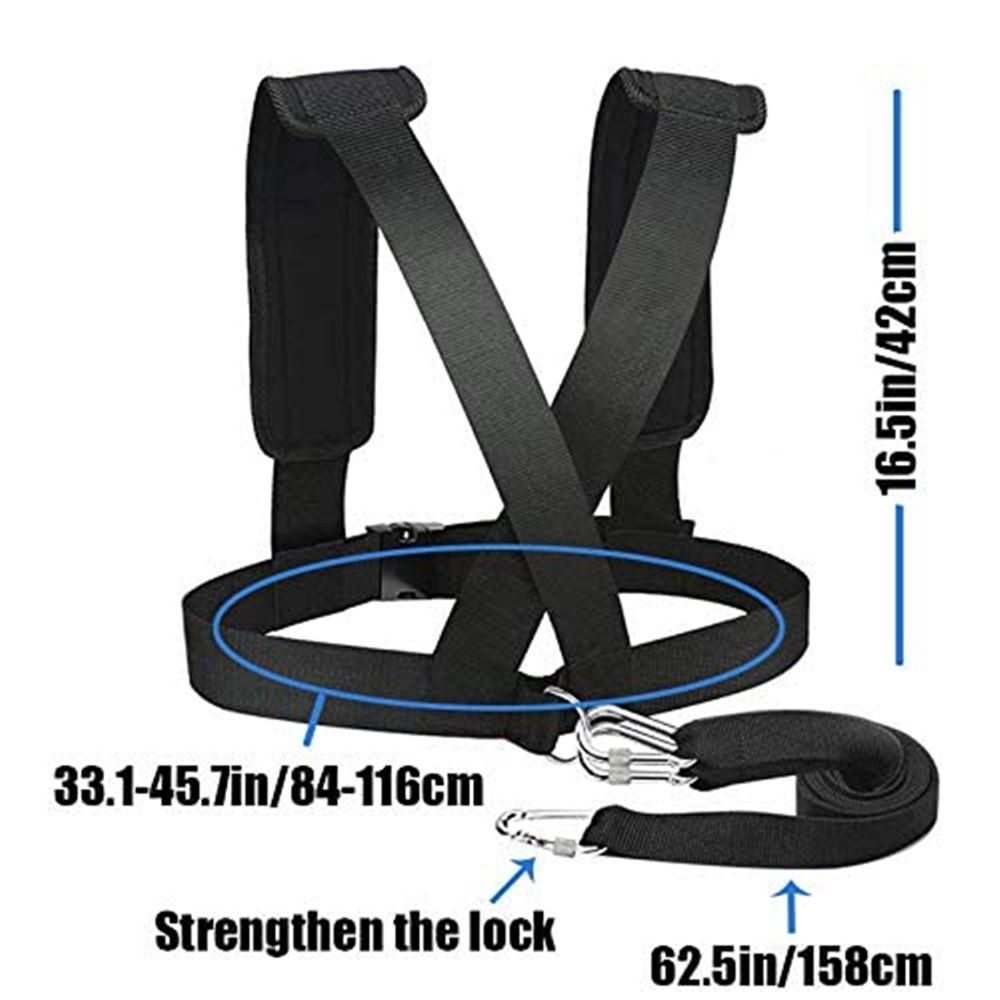 Sled Harness Tire Pulling Harness Pull Strap with Reinforced Lock, Can Pull up to 1.5T for Fitness Weight V1192-AZ-W-0446