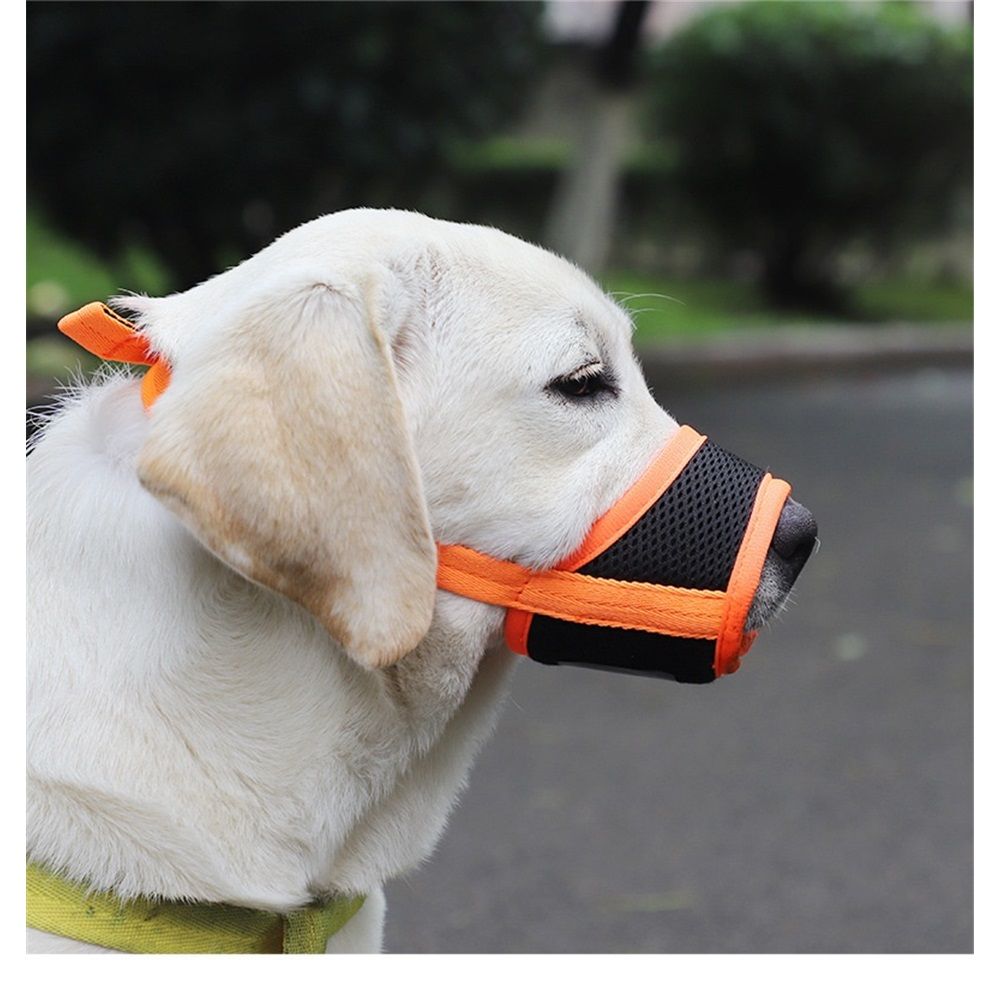 2 pack Dog Muzzle Anti Biting Barking and Chewing with Comfortable Mesh Soft Fabric and Adjustable Strap, V1192-AZ-W-0447