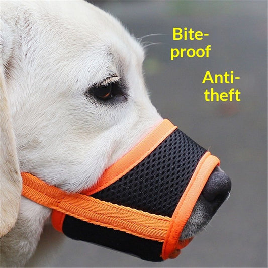 2 pack Dog Muzzle Anti Biting Barking and Chewing with Comfortable Mesh Soft Fabric and Adjustable Strap, V1192-AZ-W-0447