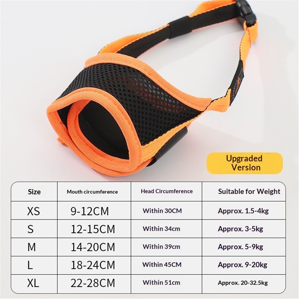 2 pack Dog Muzzle Anti Biting Barking and Chewing with Comfortable Mesh Soft Fabric and Adjustable Strap, V1192-AZ-W-0447