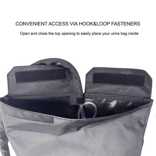Urine Drainage Bag Holder with Update Catheter Pipe Cover and Adjustable Shoulder Straps, Catheter Bag Covers V1192-AZ-W-0455