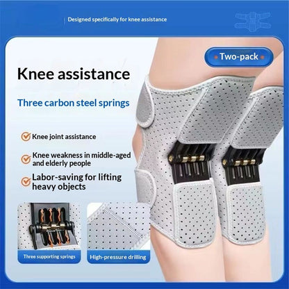 A pair Spring-Powered Knee Support Brace - Boost Joint Assistance for Stairs, Squats & Daily Mobility - V1192-AZ-W-0464