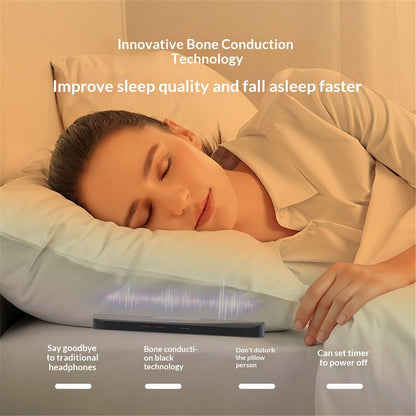 Pillow Speaker for Sleeping, Mini Bone Conduction Portable Sleep Aid with Stereo Bass, Bluetooth Sleep Bar V1192-AZ-W-0470