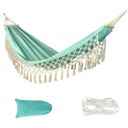 Beautiful Boho Style Hammock -Camping, Portable 2 Person Hammock, for Suitable for Backpacking, Patio, Beach, V1192-AZ-W-0473