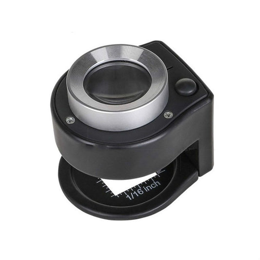 30X Rechargeable Loupe Magnifier with White LED Light and UV Light, Portable Magnifying Glass with Optical V1192-AZ-W-0475