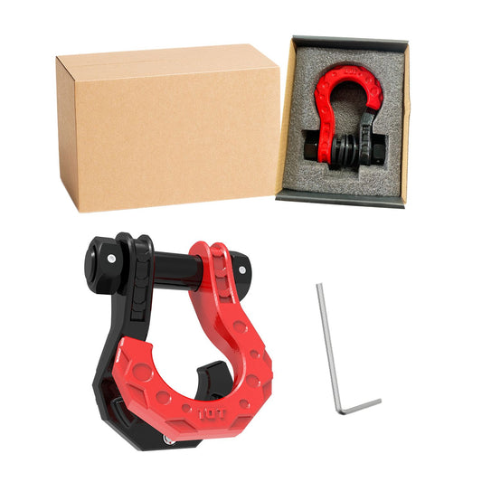 3/4" Separate Shackles, Break Strength Easy Open Towing Winch Shackles, Heavy Duty Shackles with 7/8" Screw V1192-AZ-W-0479