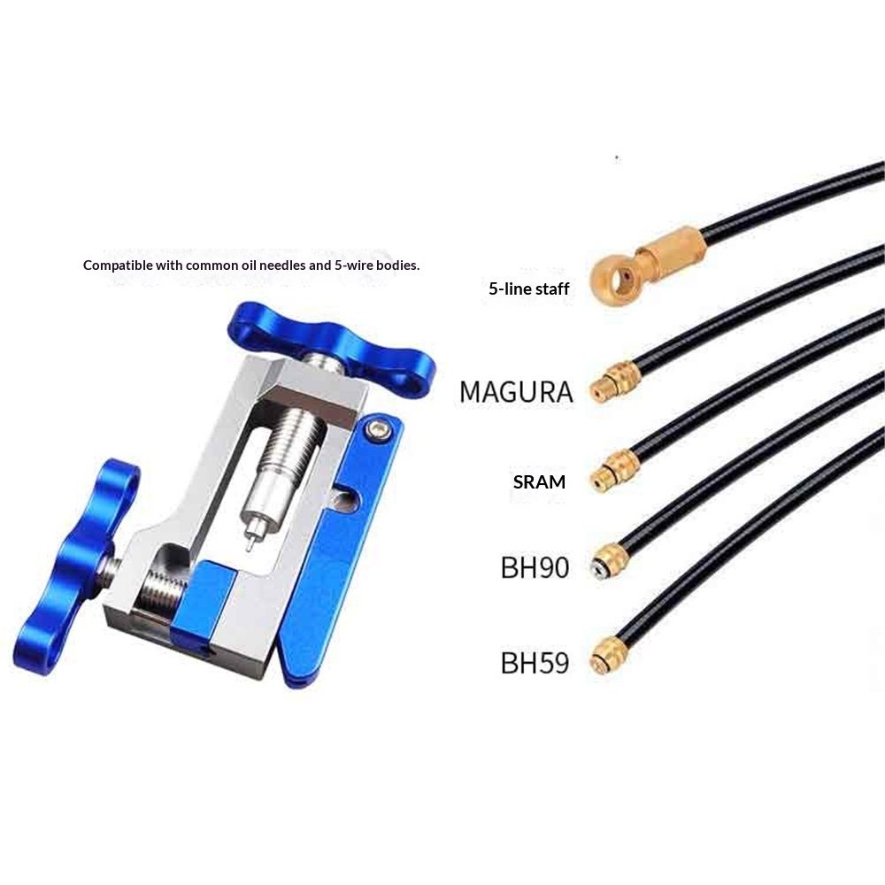 2IN1 Bike Tools Bicycle Hydraulic Disc Brake Needle Driver Insertion and Mineral Hose Cutting Tools Alloy V1192-AZ-W-0482