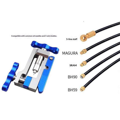 2IN1 Bike Tools Bicycle Hydraulic Disc Brake Needle Driver Insertion and Mineral Hose Cutting Tools Alloy V1192-AZ-W-0482