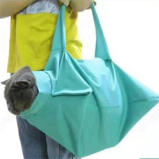 [Cozy Travel] Cat Carrier Pouch, Soft Cat Carrier for Small Cats, Kitten Carrying Bag, Restraint Bag for Nail V1192-AZ-W-0488