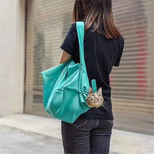 [Cozy Travel] Cat Carrier Pouch, Soft Cat Carrier for Small Cats, Kitten Carrying Bag, Restraint Bag for Nail V1192-AZ-W-0488