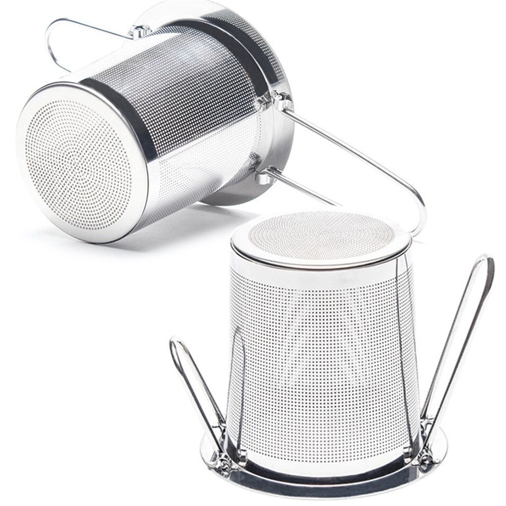 2 Pack Tea Infuser, Stainless Steel Extra Fine Mesh Tea Strainer for Loose Leaf with Foldin Handle Sitting in V1192-AZ-W-0490