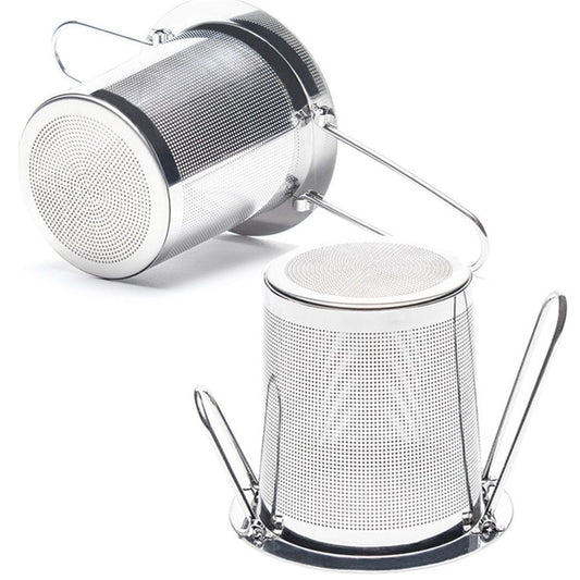 2 Pack Tea Infuser, Stainless Steel Extra Fine Mesh Tea Strainer for Loose Leaf with Foldin Handle Sitting in V1192-AZ-W-0490