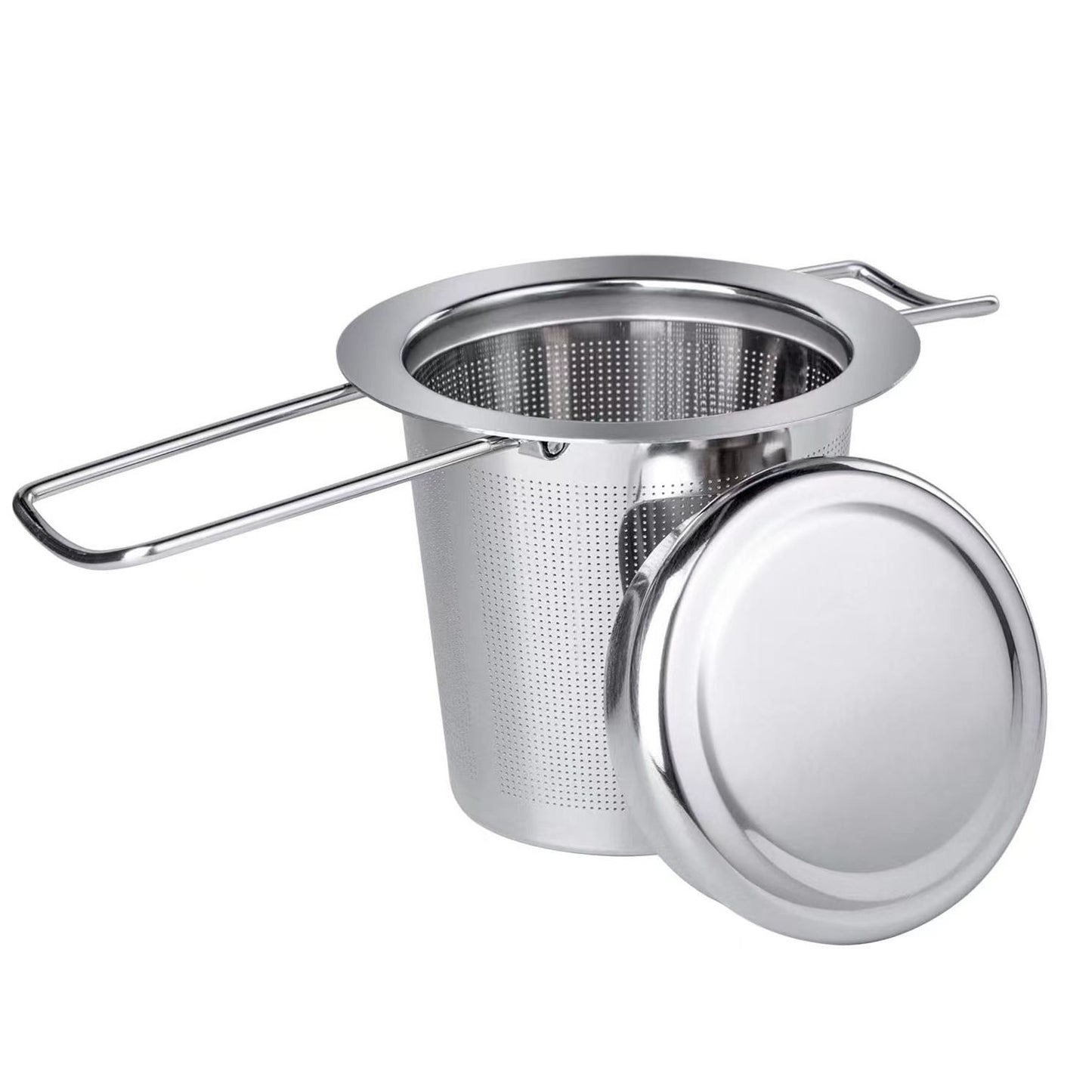 2 Pack Tea Infuser, Stainless Steel Extra Fine Mesh Tea Strainer for Loose Leaf with Foldin Handle Sitting in V1192-AZ-W-0490