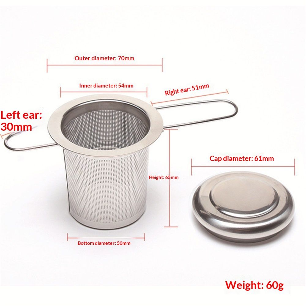 2 Pack Tea Infuser, Stainless Steel Extra Fine Mesh Tea Strainer for Loose Leaf with Foldin Handle Sitting in V1192-AZ-W-0490