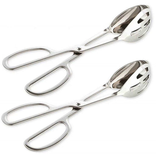 2-PACK Serving Tongs for Buffet Party Catering, Thickening Food Serving Salad Cake Bread Kitchen Tongs, V1192-AZ-W-0491