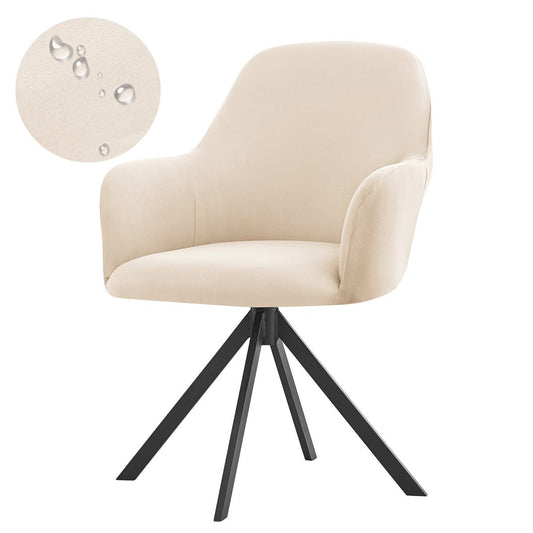 Swivel Armchair Accent Dining Chair Cover for Office, Stretch Mid-Back Office Desk Chair Sliopcover Leisure V1192-AZ-W-0496