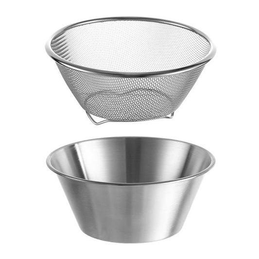 Berry Baskets, Mini Strainer with Bowl, Stainless Steel Can Colander Small Container for Berries, Strawberry, V1192-AZ-W-0499