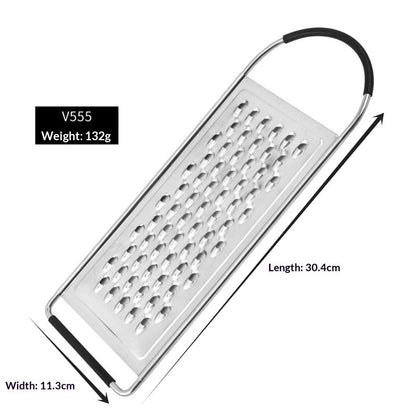 Metal Stainless Steel Extra Course Handheld Non Slip Flat Grater Ideal for Vegetables, Cheese, Eggs V1192-AZ-W-0508