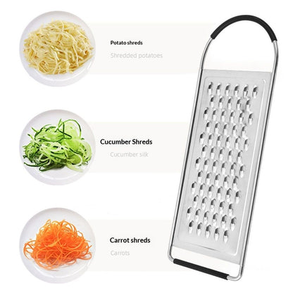 Metal Stainless Steel Extra Course Handheld Non Slip Flat Grater Ideal for Vegetables, Cheese, Eggs V1192-AZ-W-0508