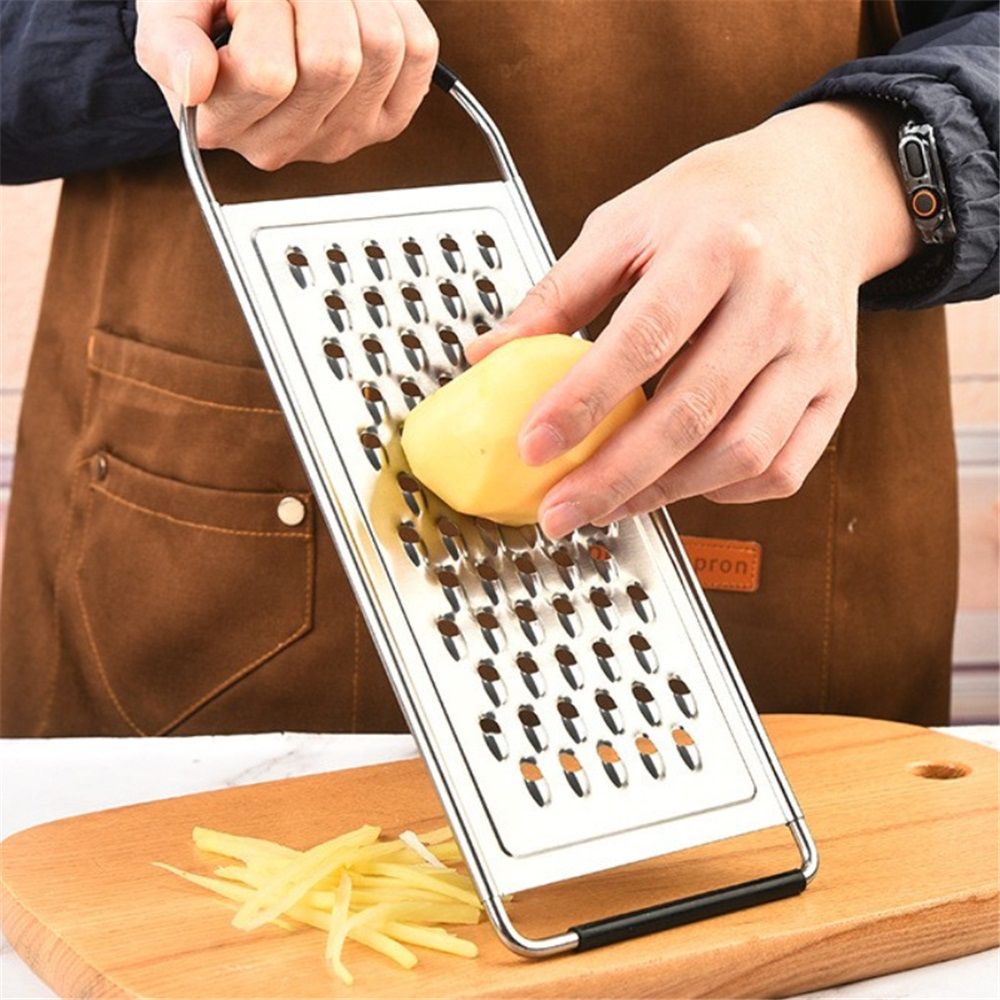 Metal Stainless Steel Extra Course Handheld Non Slip Flat Grater Ideal for Vegetables, Cheese, Eggs V1192-AZ-W-0508
