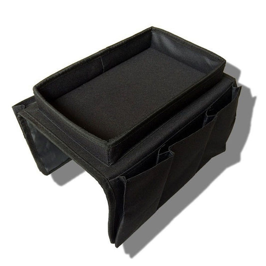 Sofa Armrest Organizer, Couch TV Remote Storage Organizer with Pockets for Recliner Armchair Snacks Glasses V1192-AZ-W-0509
