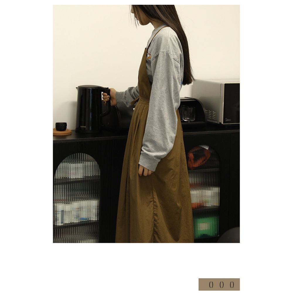 Ladies' waterproof apron, suitable for kitchen, garden, barber, cooking, pottery, nail art techniques (dark V1192-AZ-W-0511