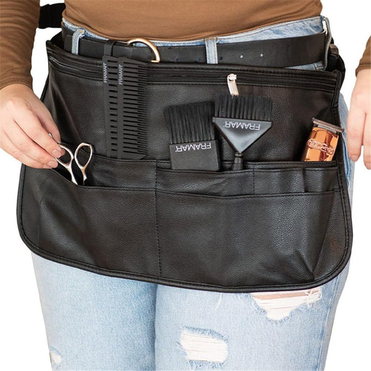 Salon Hairstylist Waist Belt with Shears Pouch, Professional Hair Stylist & Makeup Brush Belt(black) V1192-AZ-W-0514