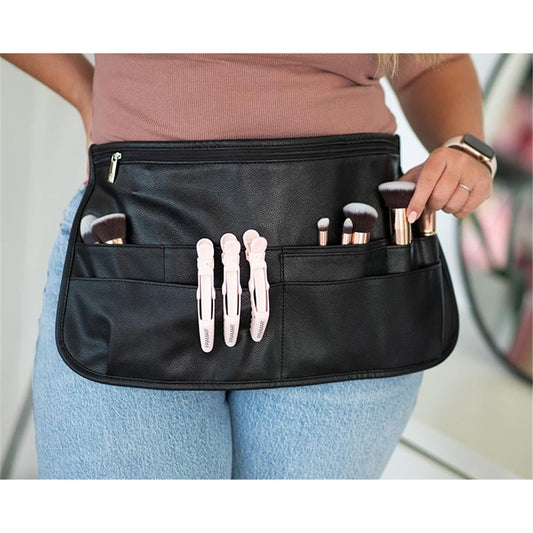 Salon Hairstylist Waist Belt with Shears Pouch, Professional Hair Stylist & Makeup Brush Belt(black) V1192-AZ-W-0514