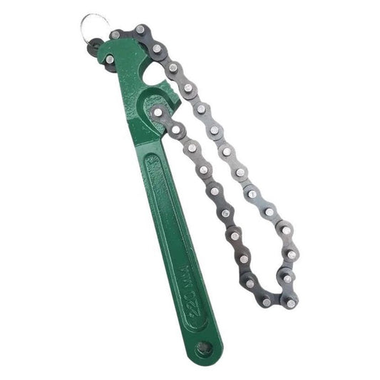 8 Inch Heavy-Duty Ratcheting Chain Wrench Reversible Oil Filter Tool Pipe Fittings Tools Adjustable chain V1192-AZ-W-0518