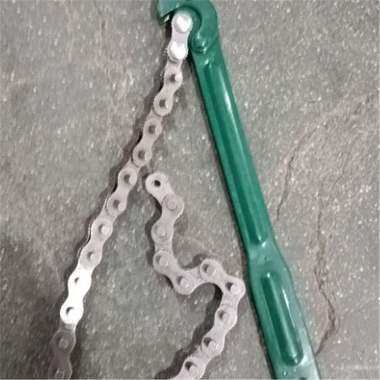 8 Inch Heavy-Duty Ratcheting Chain Wrench Reversible Oil Filter Tool Pipe Fittings Tools Adjustable chain V1192-AZ-W-0518