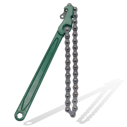 8 Inch Heavy-Duty Ratcheting Chain Wrench Reversible Oil Filter Tool Pipe Fittings Tools Adjustable chain V1192-AZ-W-0518