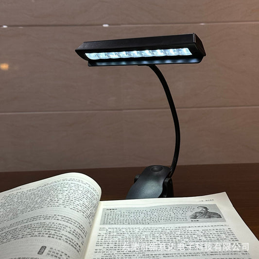 Led Clip Desk Lamp USB Rechargeable Battery Operated Multi-Angle Lighting Eye-Caring Portable Table Light for V1192-AZ-W-0532